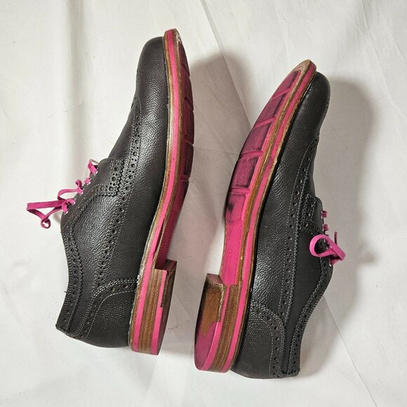 Cole Haan Wingtip Oxfords Gray and Pink Shoes Men\'s Size 10.5 Loafers C11078 main image 5